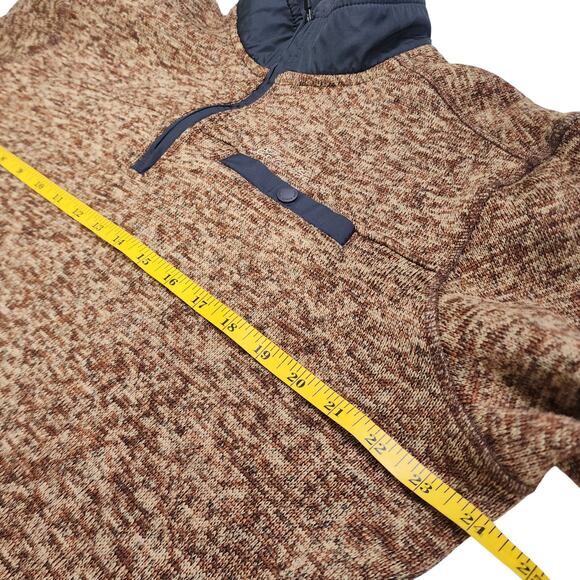 Eddie Bauer Mens Quarter Zip Fleece Pullover Sweater Size Large Brown Outerwear - Picture 10 of 13